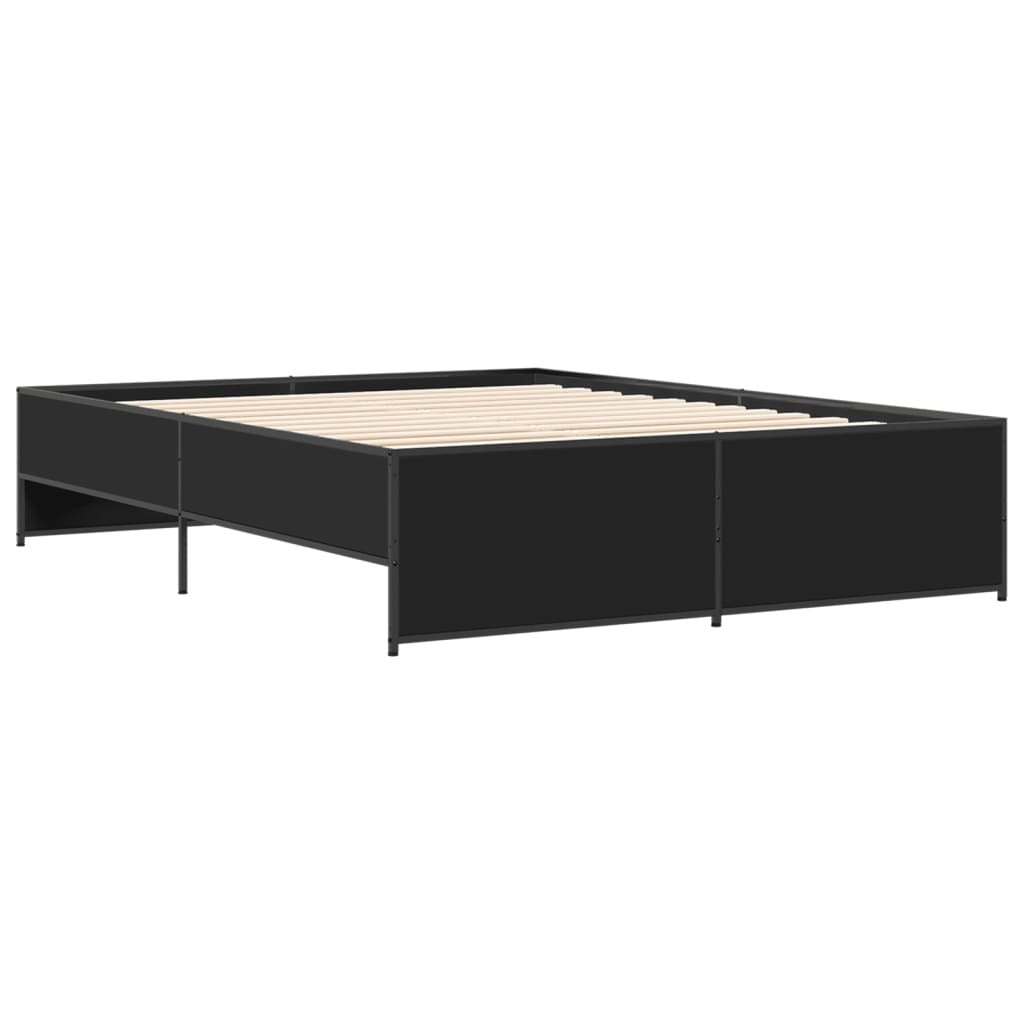 Bed Frame without Mattress Black 140x200 cm