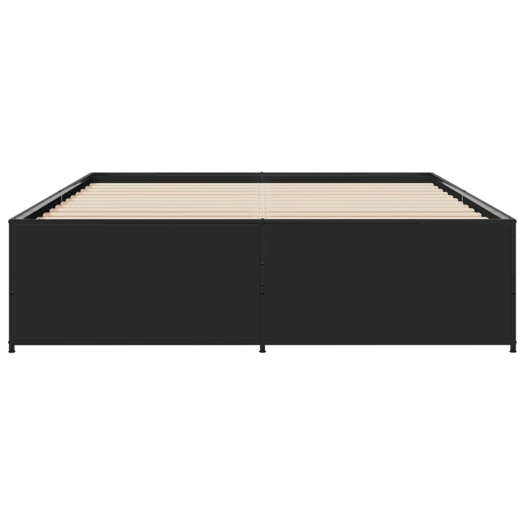 Bed Frame without Mattress Black 140x200 cm