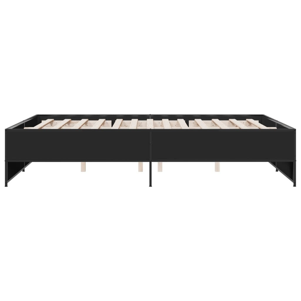 Bed Frame without Mattress Black 140x200 cm