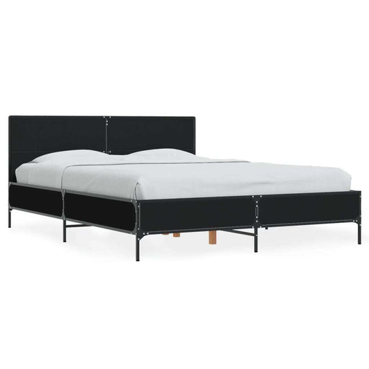 Bed Frame without Mattress Black 120x200 cm