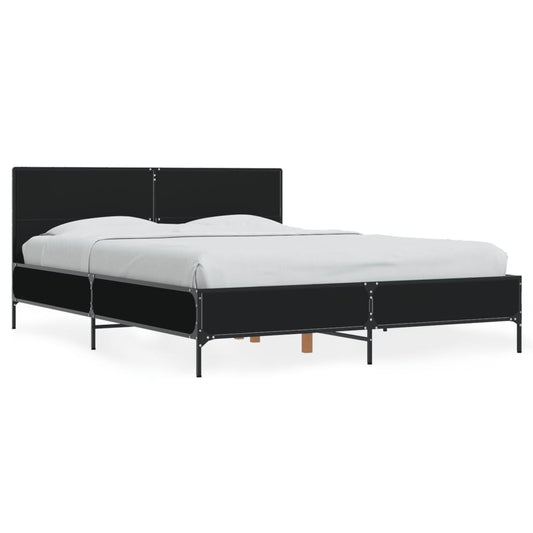 Bed Frame without Mattress Black 120x190 cm Small Double