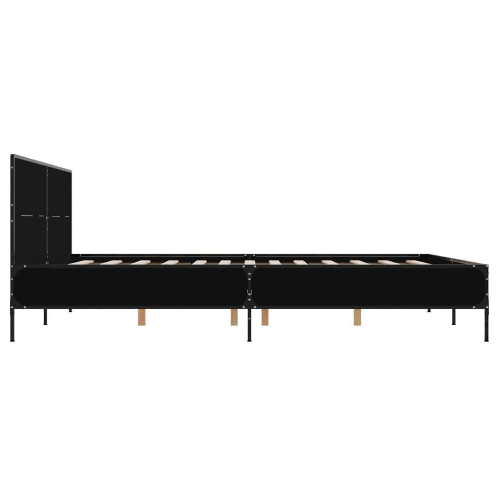 Bed Frame without Mattress Black 135x190 cm Double