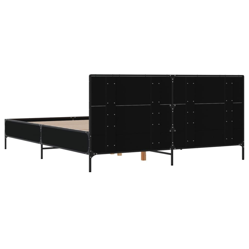 Bed Frame without Mattress Black 135x190 cm Double