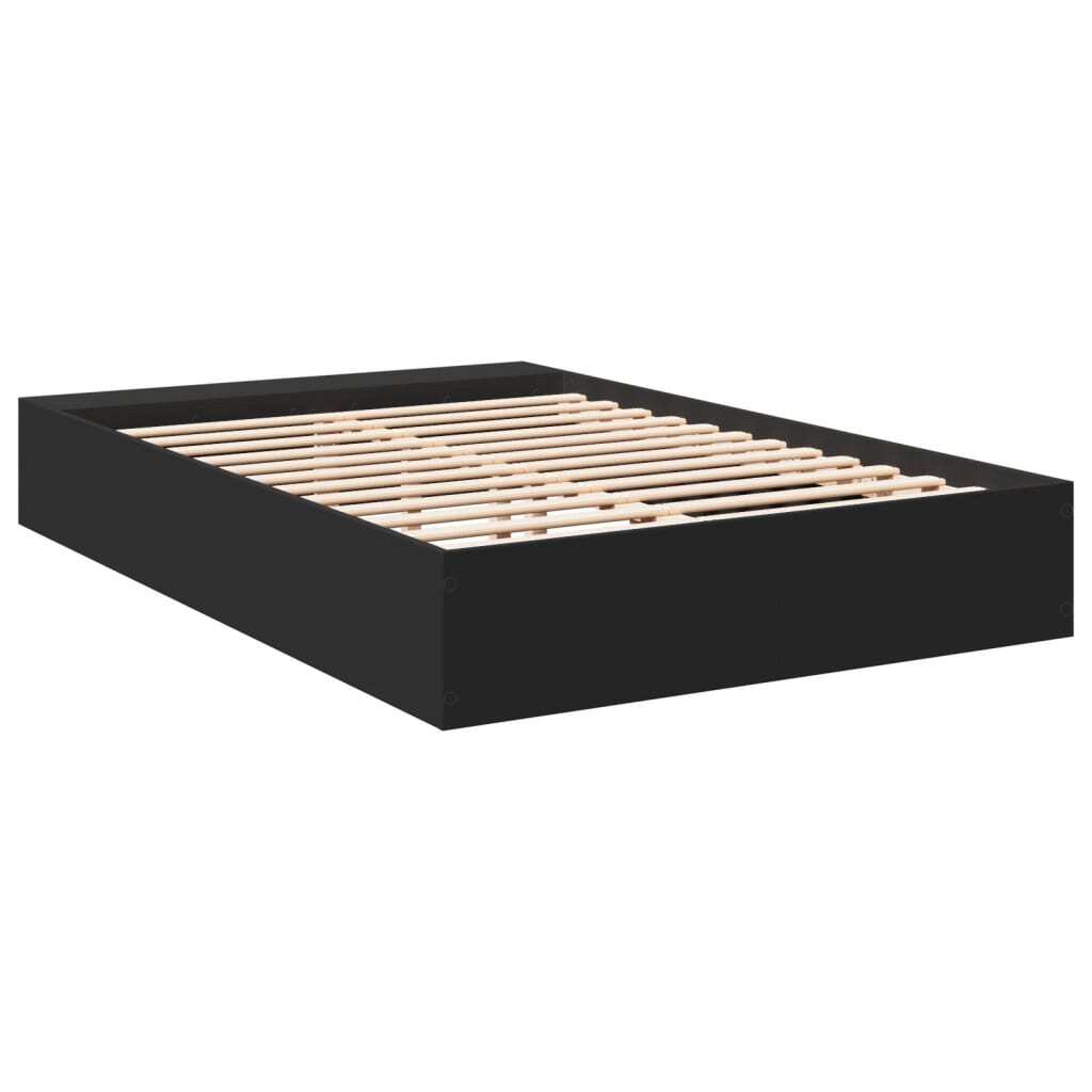 Bed Frame without Mattress Black 140x190 cm