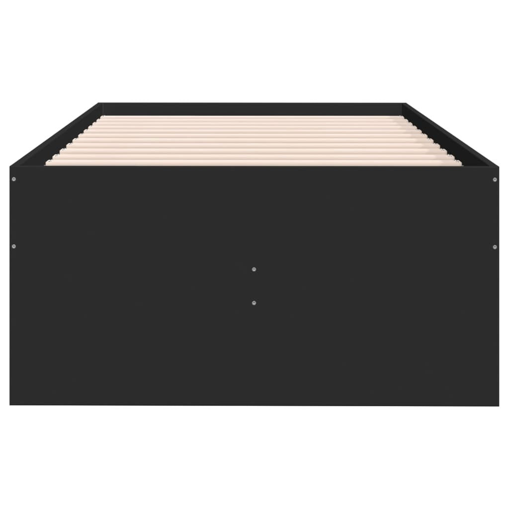 Daybed with Drawers without Mattress Black 75x190 cm Small Single