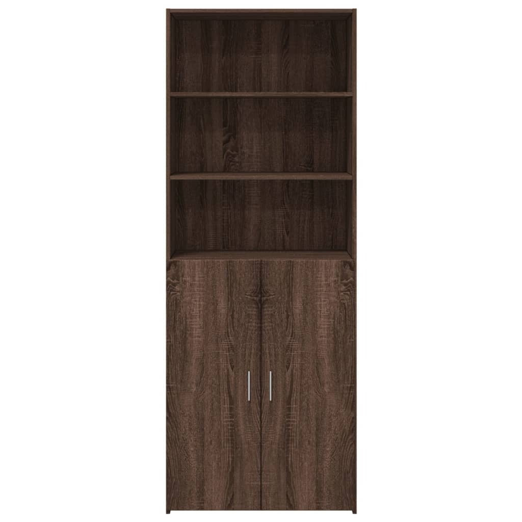 Highboard Brown Oak 70x42.5x185 cm Engineered Wood