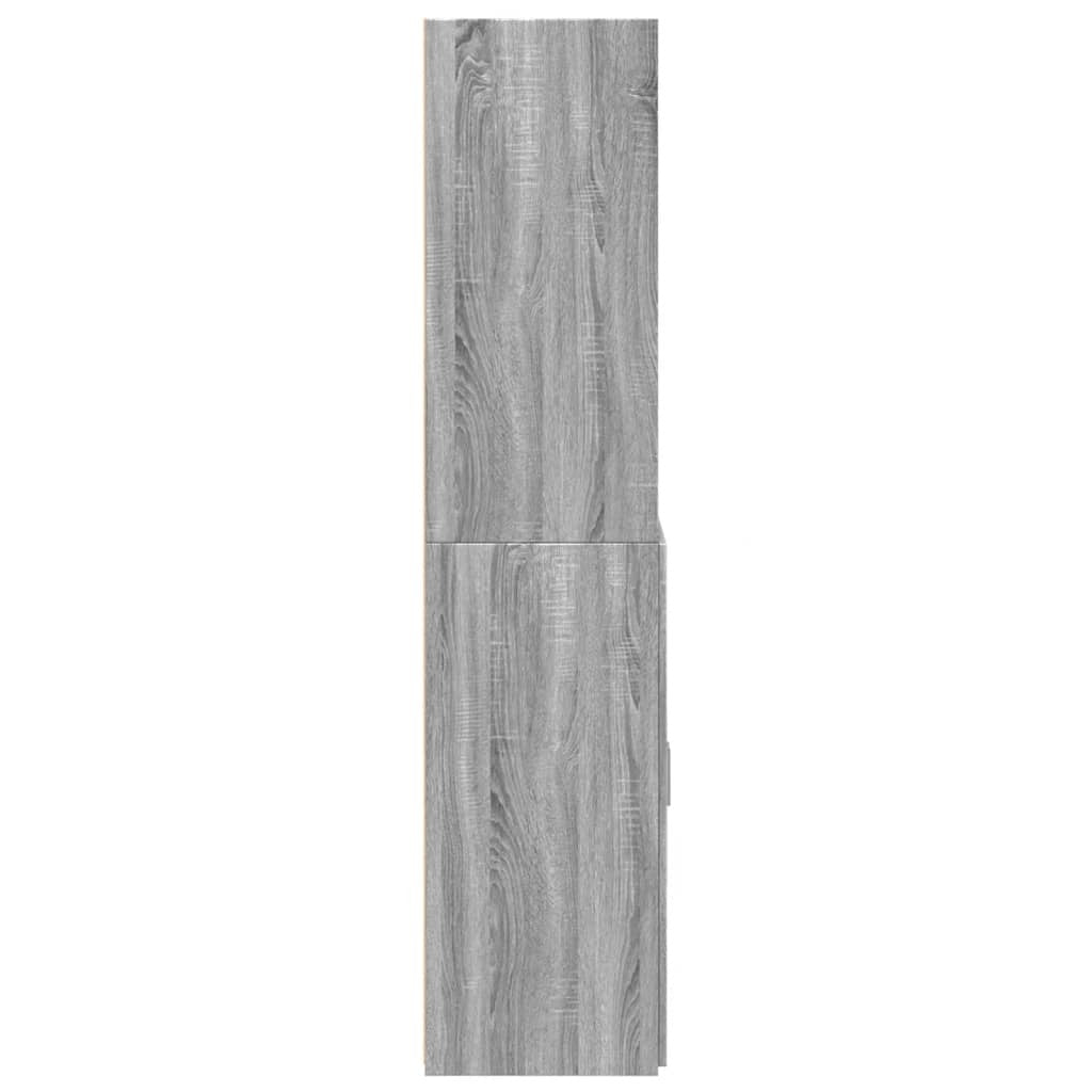 Highboard Grey Sonoma 80x42.5x185 cm Engineered Wood