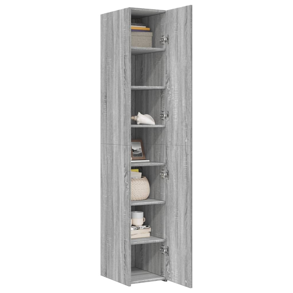 Highboard Grey Sonoma 30x42.5x185 cm Engineered Wood
