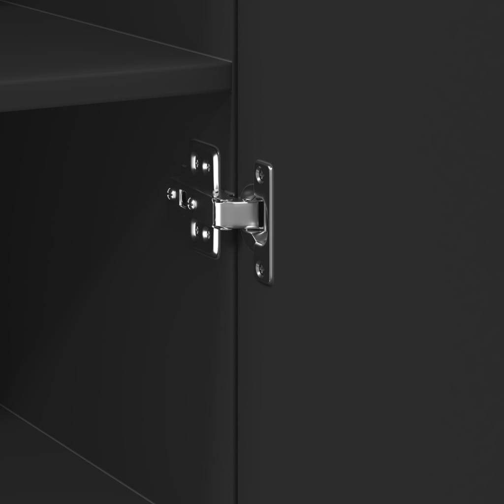 Highboard Black 45x42.5x185 cm Engineered Wood