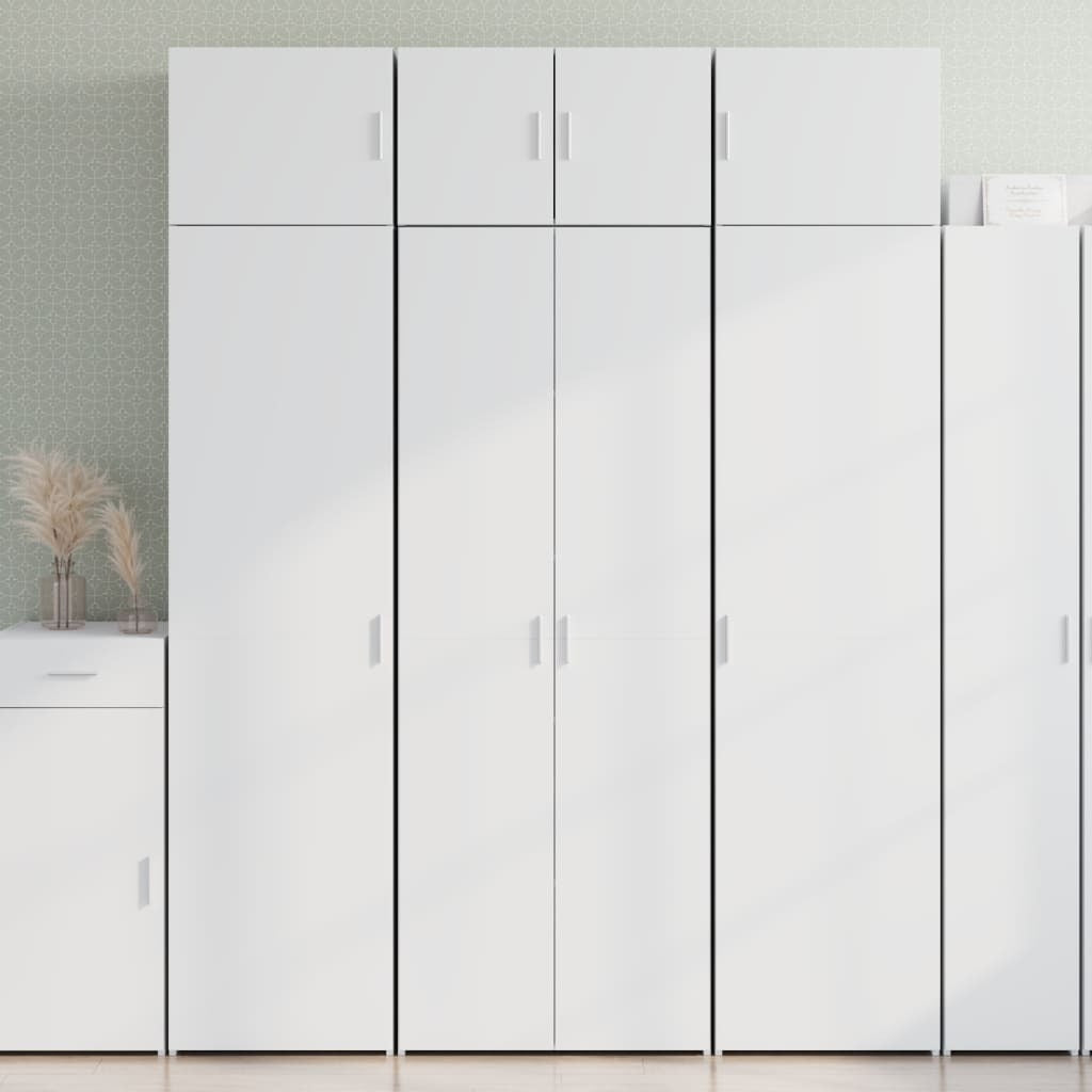 Highboard White 70x42.5x185 cm Engineered Wood
