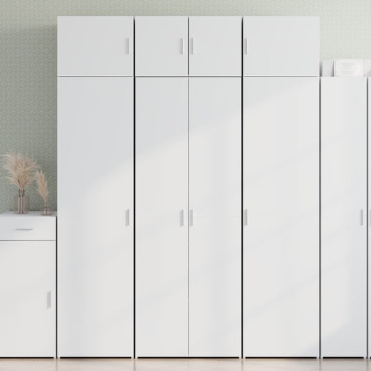 Highboard White 70x42.5x185 cm Engineered Wood