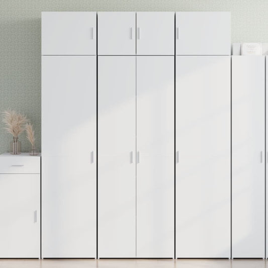 Highboard White 70x42.5x185 cm Engineered Wood