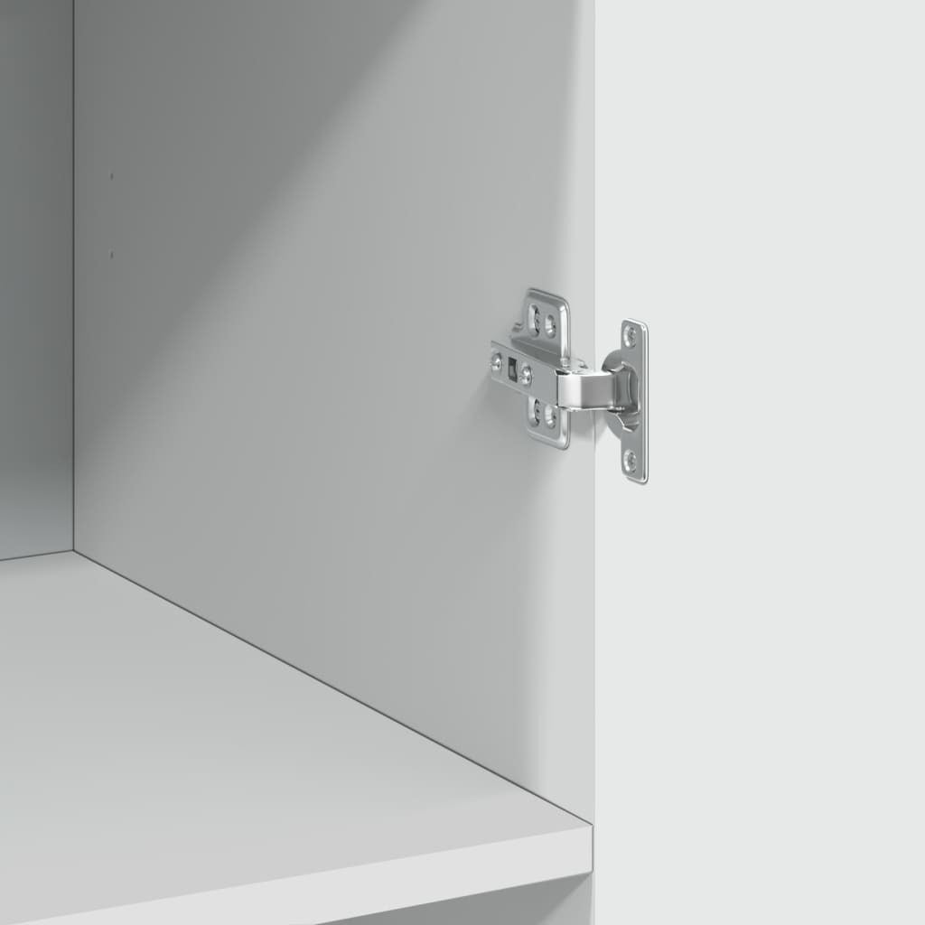 Highboard White 70x42.5x185 cm Engineered Wood