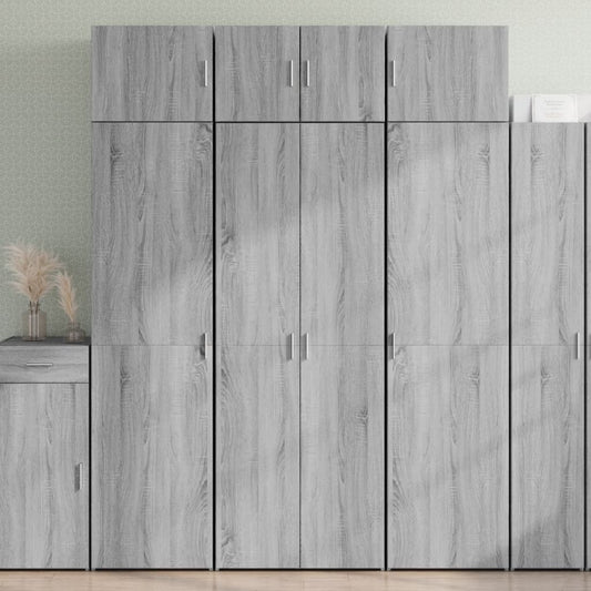 Highboard Grey Sonoma 70x42.5x185 cm Engineered Wood