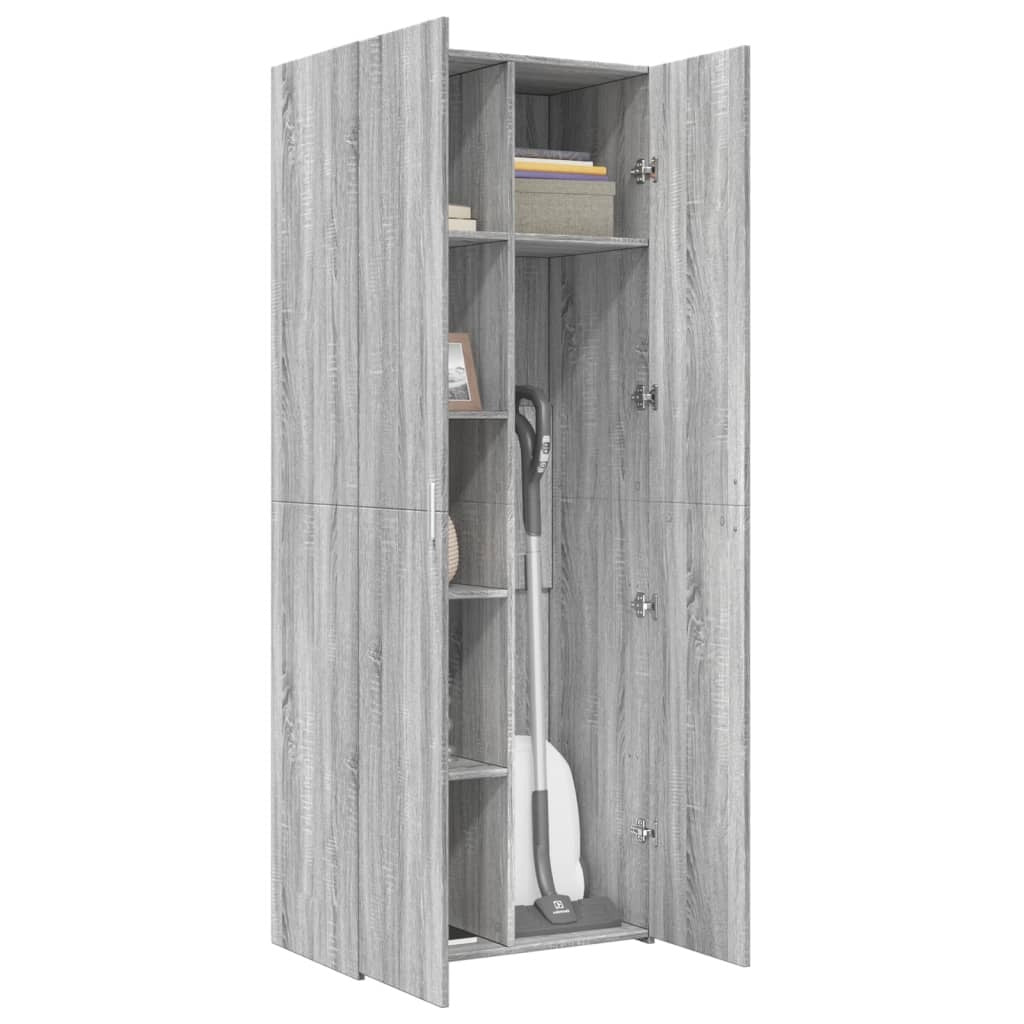 Highboard Grey Sonoma 70x42.5x185 cm Engineered Wood
