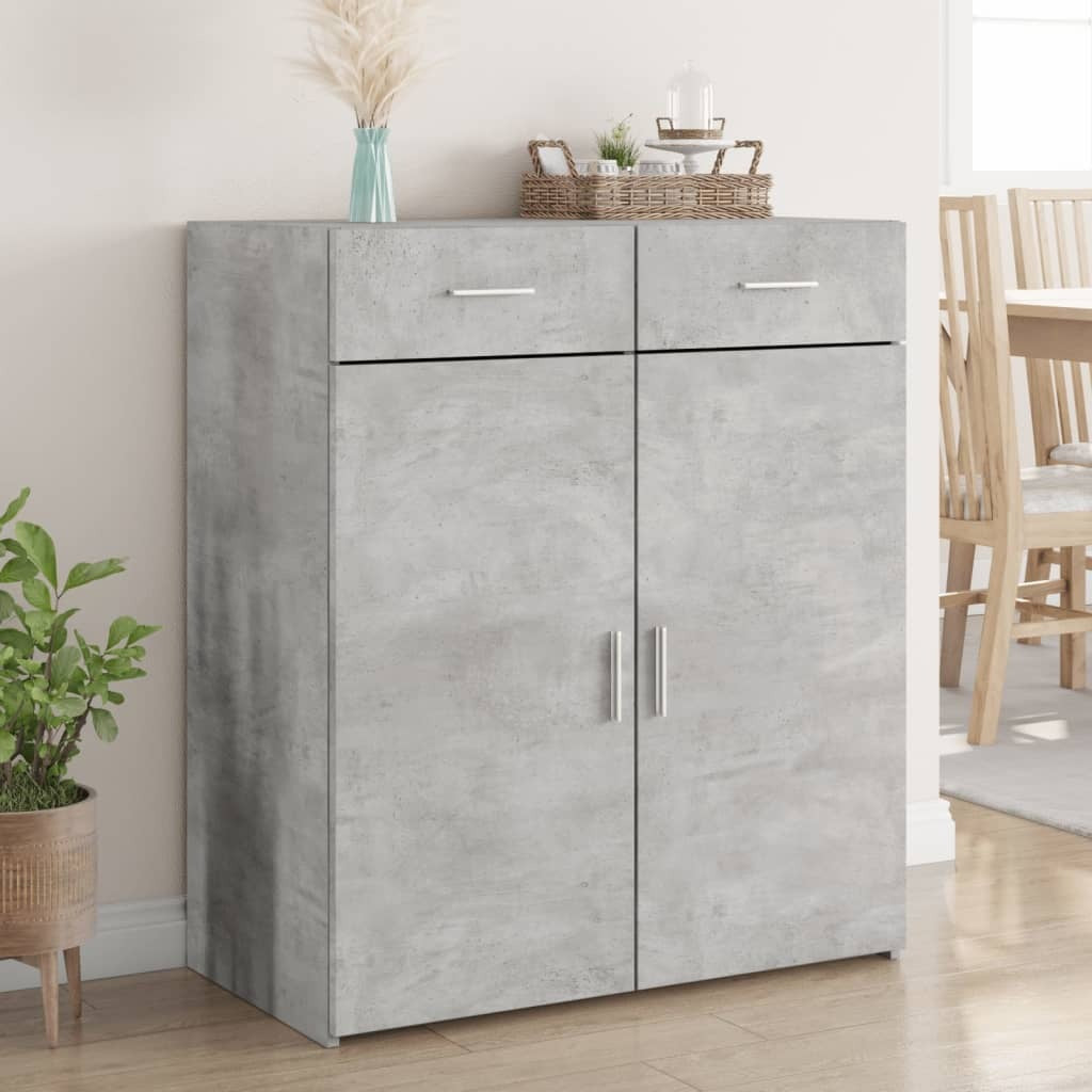 Sideboard Concrete Grey 80x42.5x93 cm Engineered Wood