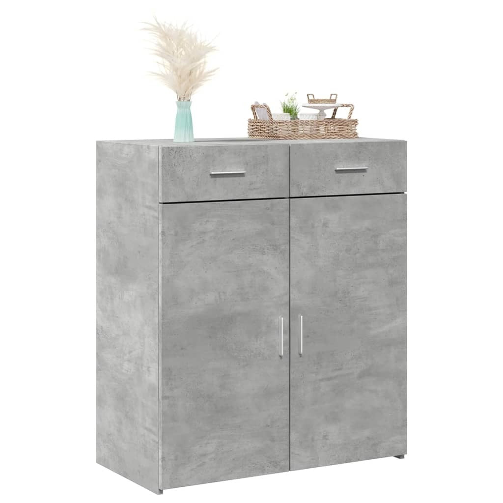 Sideboard Concrete Grey 80x42.5x93 cm Engineered Wood