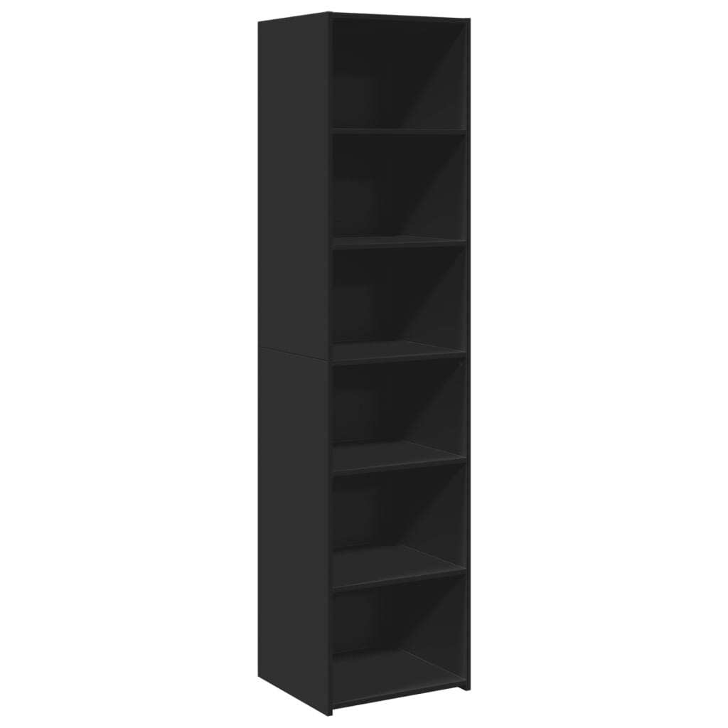 Highboard Black 45x41x185 cm Engineered Wood