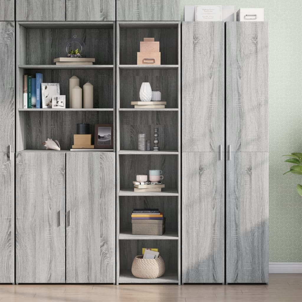Highboard Grey Sonoma 45x41x185 cm Engineered Wood