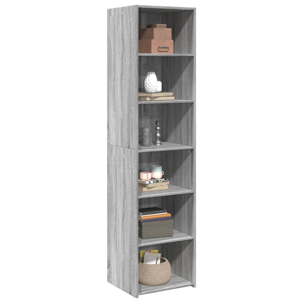 Highboard Grey Sonoma 45x41x185 cm Engineered Wood