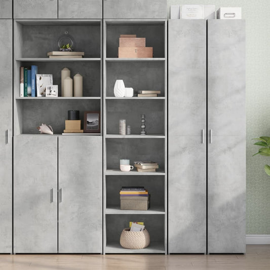 Highboard Concrete Grey 50x41x185 cm Engineered Wood