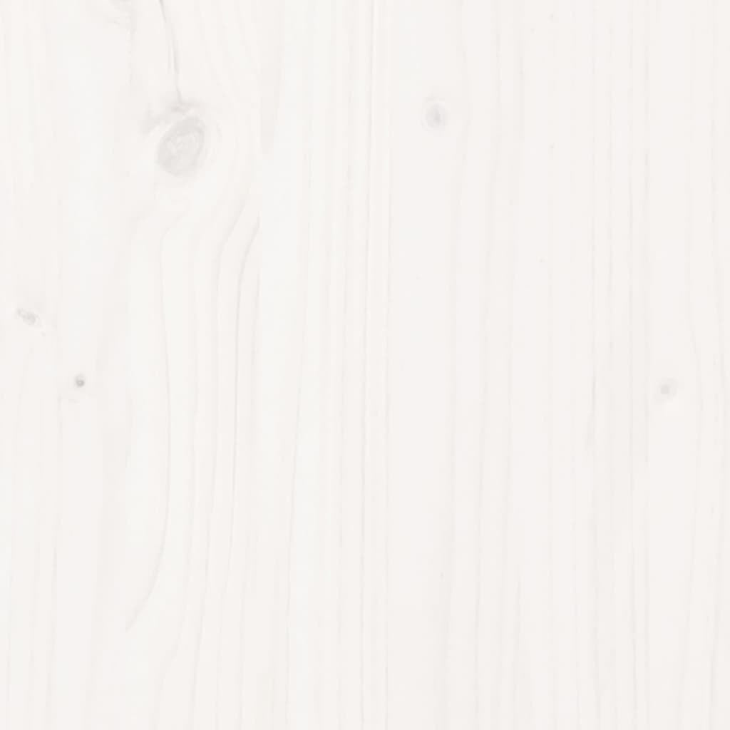 Garden Planter White 70x70x68.5 cm Solid Wood Pine