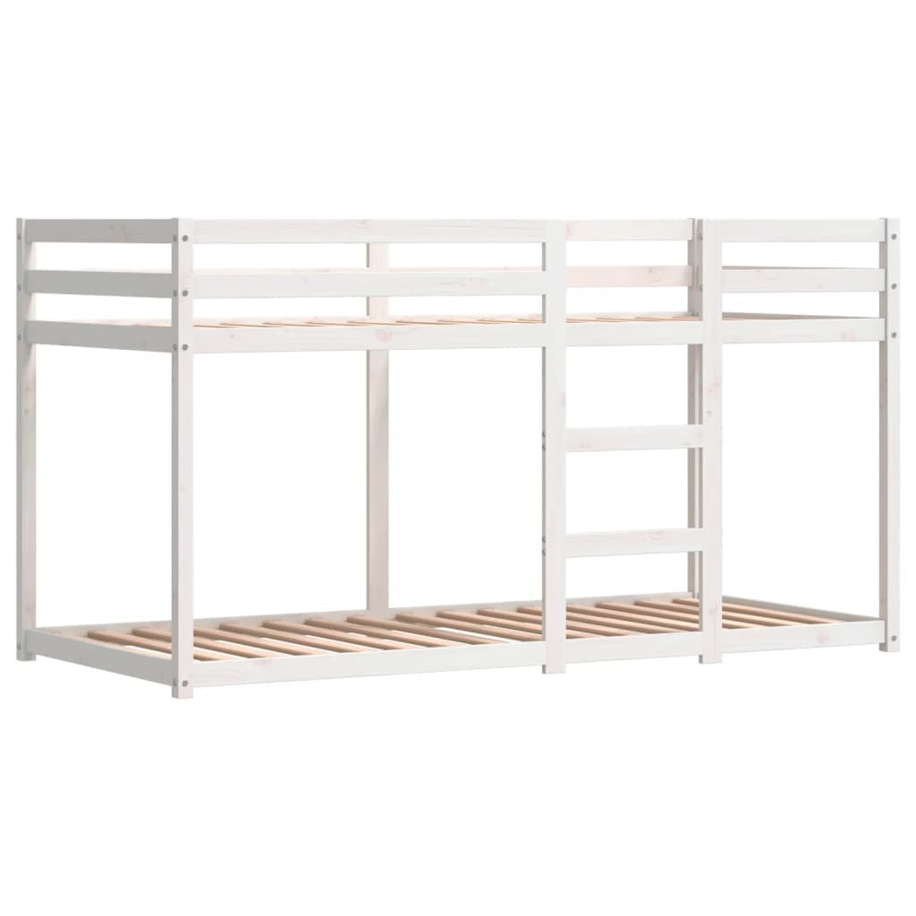 Bunk Bed without Mattress White&Black 80x200 cm Solid Wood Pine