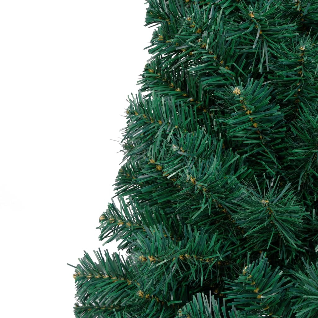 Artificial Half Christmas Tree with Stand Green 240 cm PVC