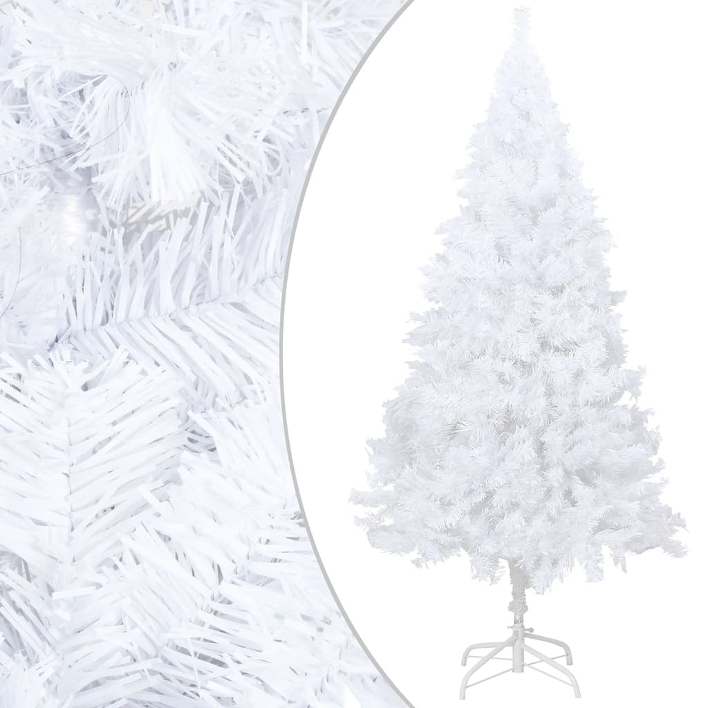 Artificial Christmas Tree with Thick Branches White 120 cm PVC