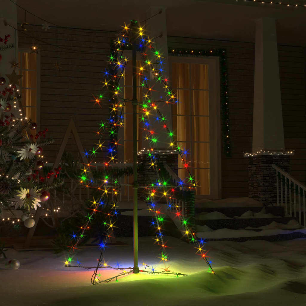 Christmas Cone Tree 160 LEDs Indoor and Outdoor 78x120 cm