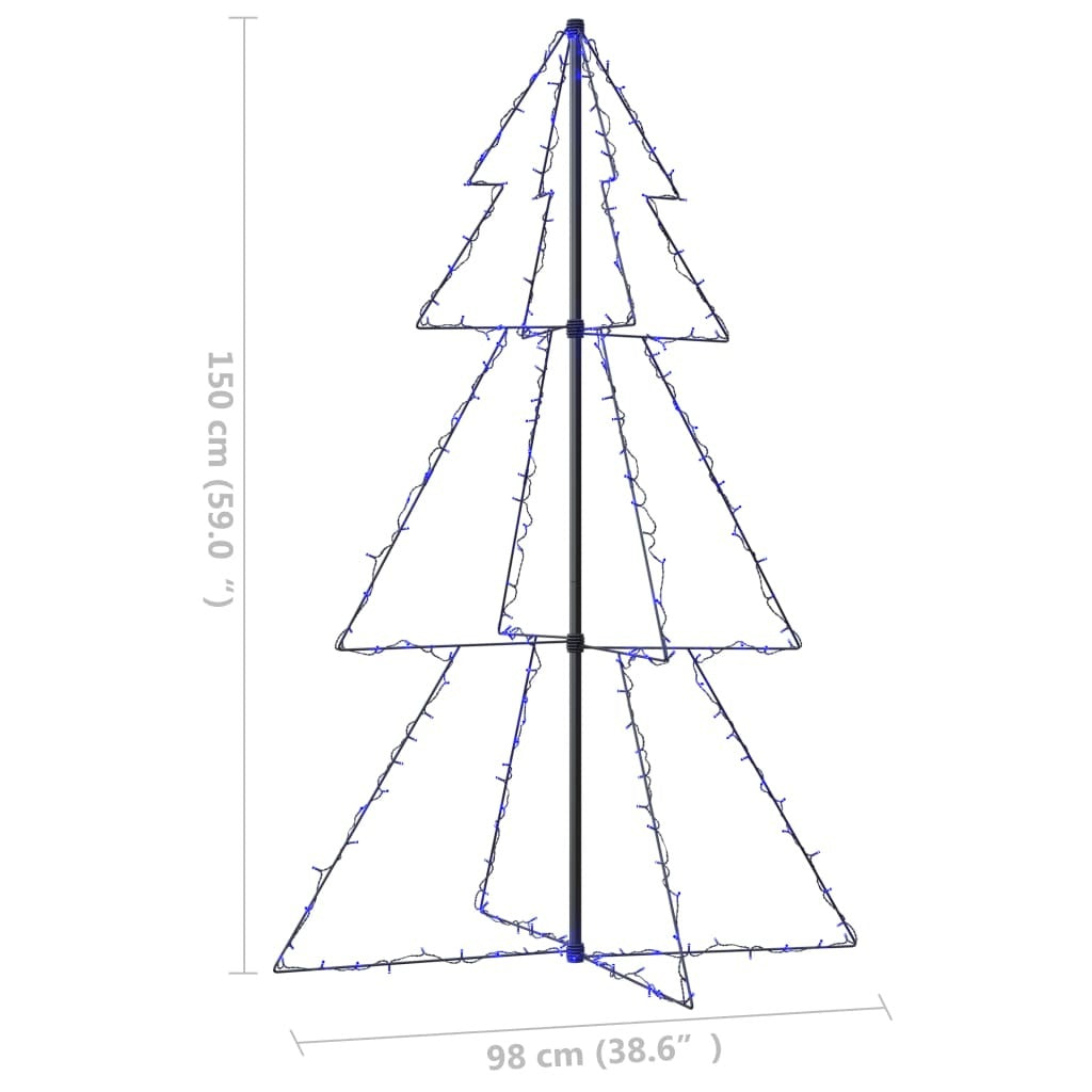 Christmas Cone Tree 200 LEDs Indoor and Outdoor 98x150 cm