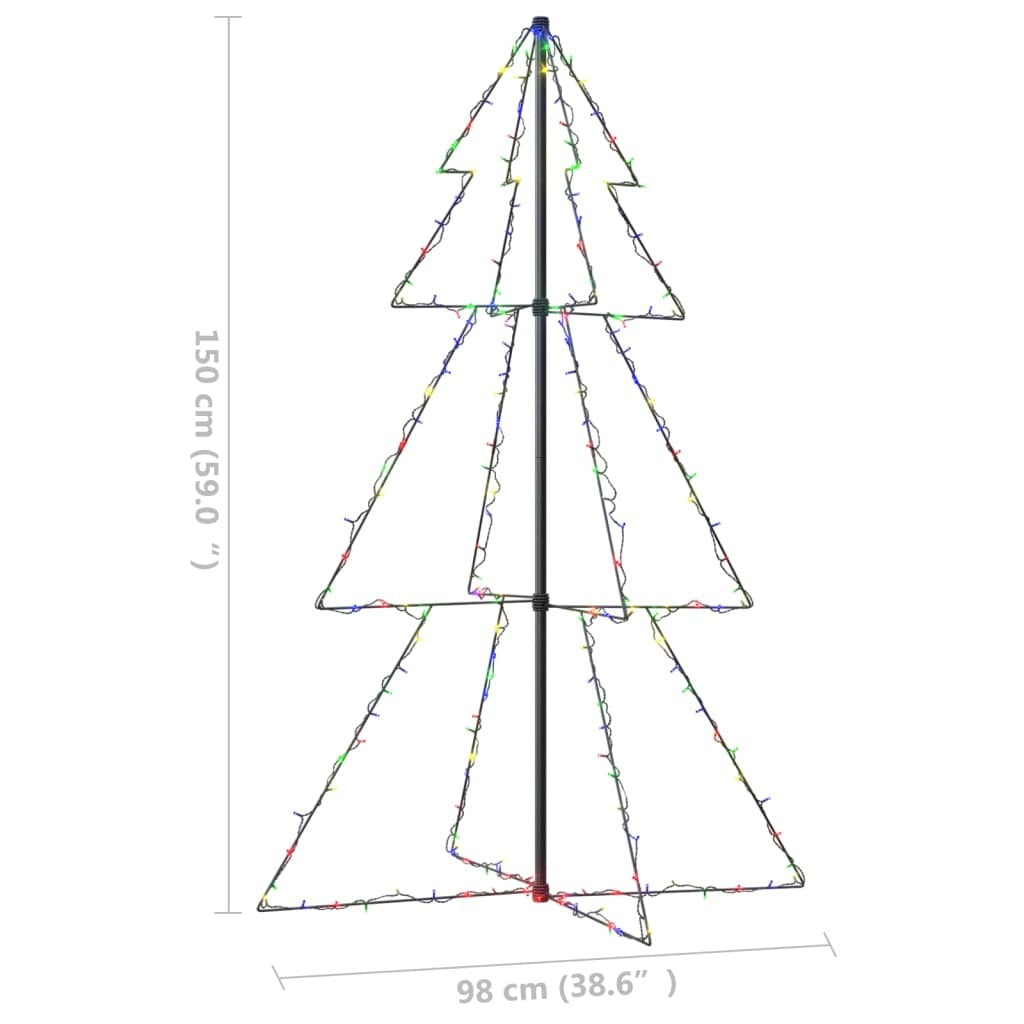 Christmas Cone Tree 200 LEDs Indoor and Outdoor 98x150 cm