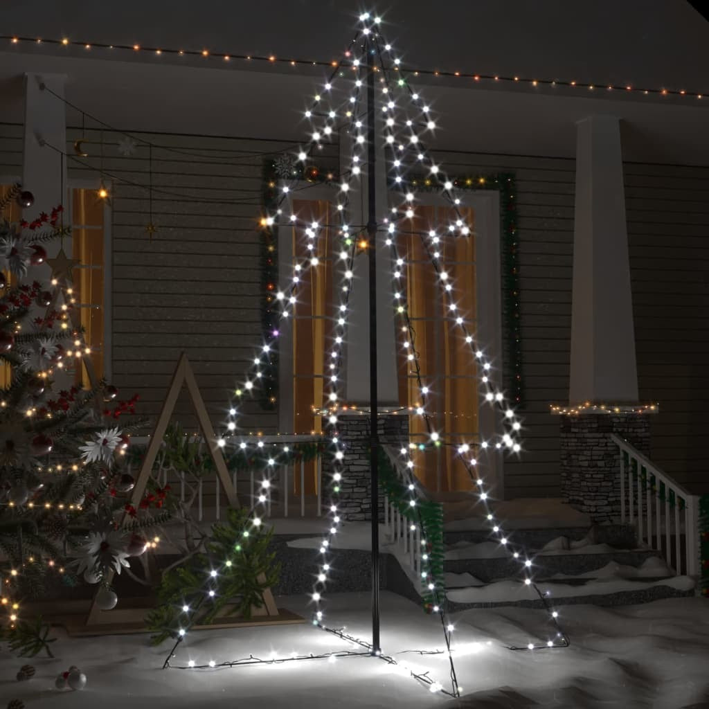 Christmas Cone Tree 240 LEDs Indoor and Outdoor 118x180 cm