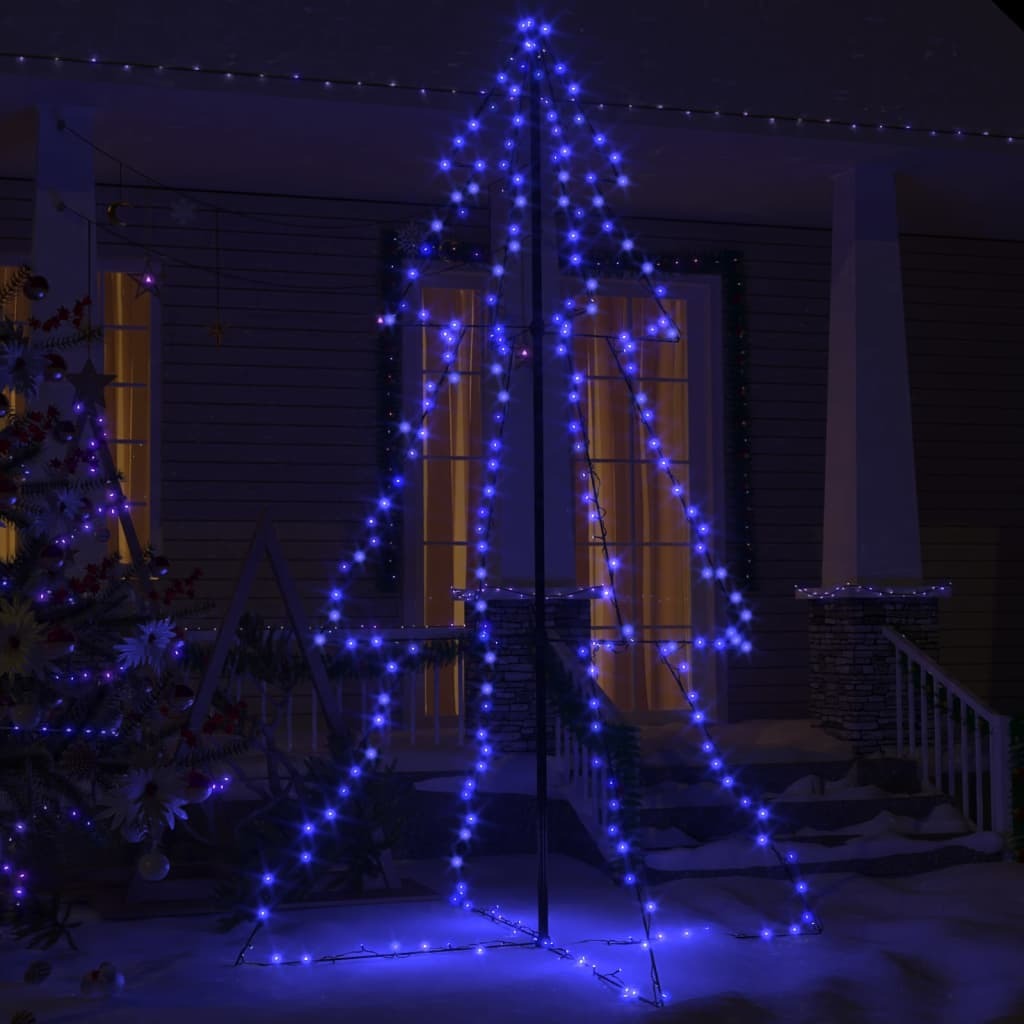 Christmas Cone Tree 240 LEDs Indoor and Outdoor 118x180 cm