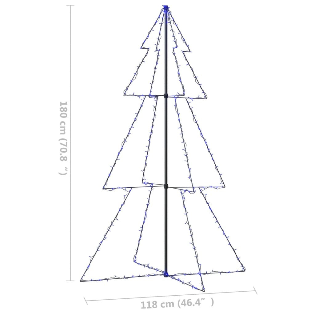 Christmas Cone Tree 240 LEDs Indoor and Outdoor 118x180 cm