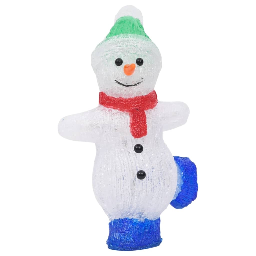 LED Christmas Acrylic Snowman Figure Indoor and Outdoor 30cm