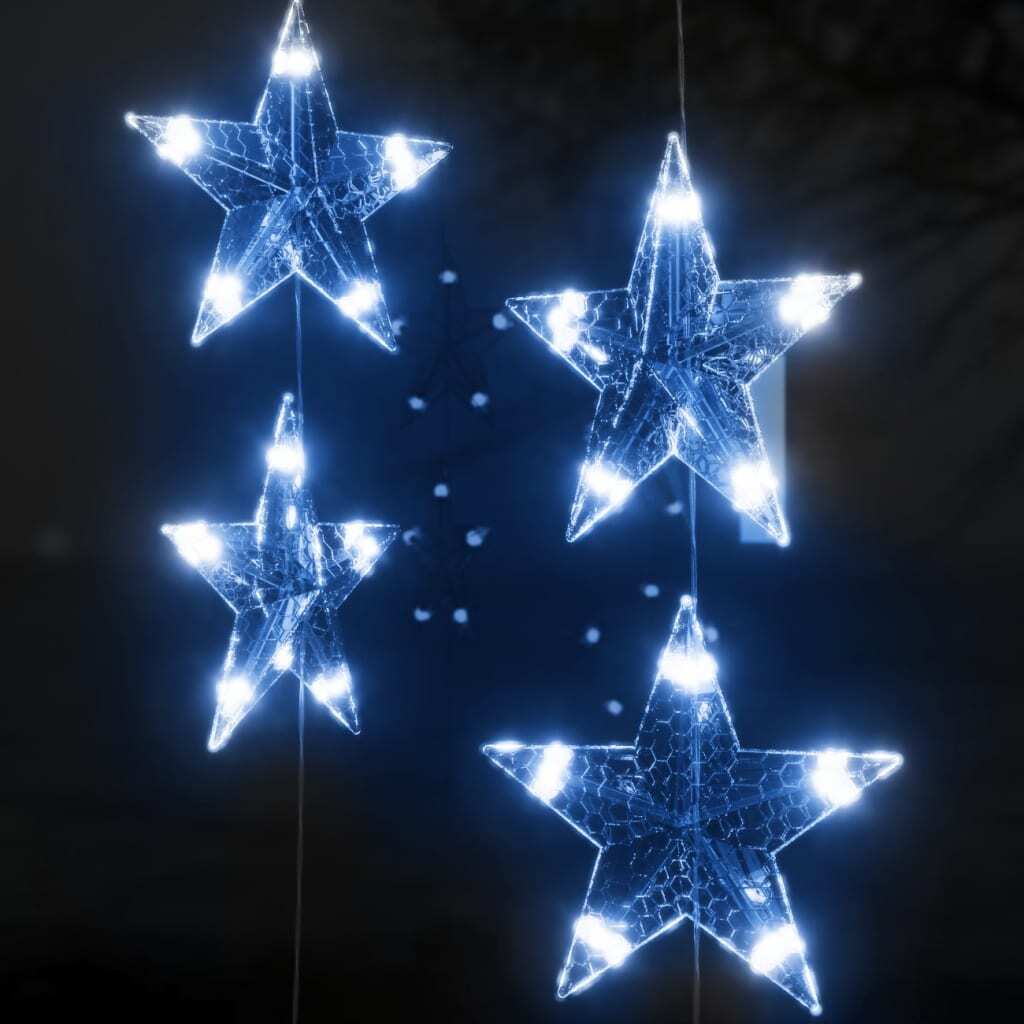 LED Star Curtain Fairy Lights 500 LED Blue 8 Function