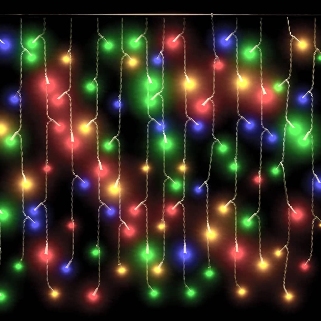 LED Curtain Icicle Lights 10m 400 LED Colourful 8 Function