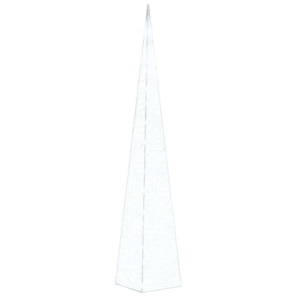 Acrylic Decorative LED Light Cone Cold White 120 cm