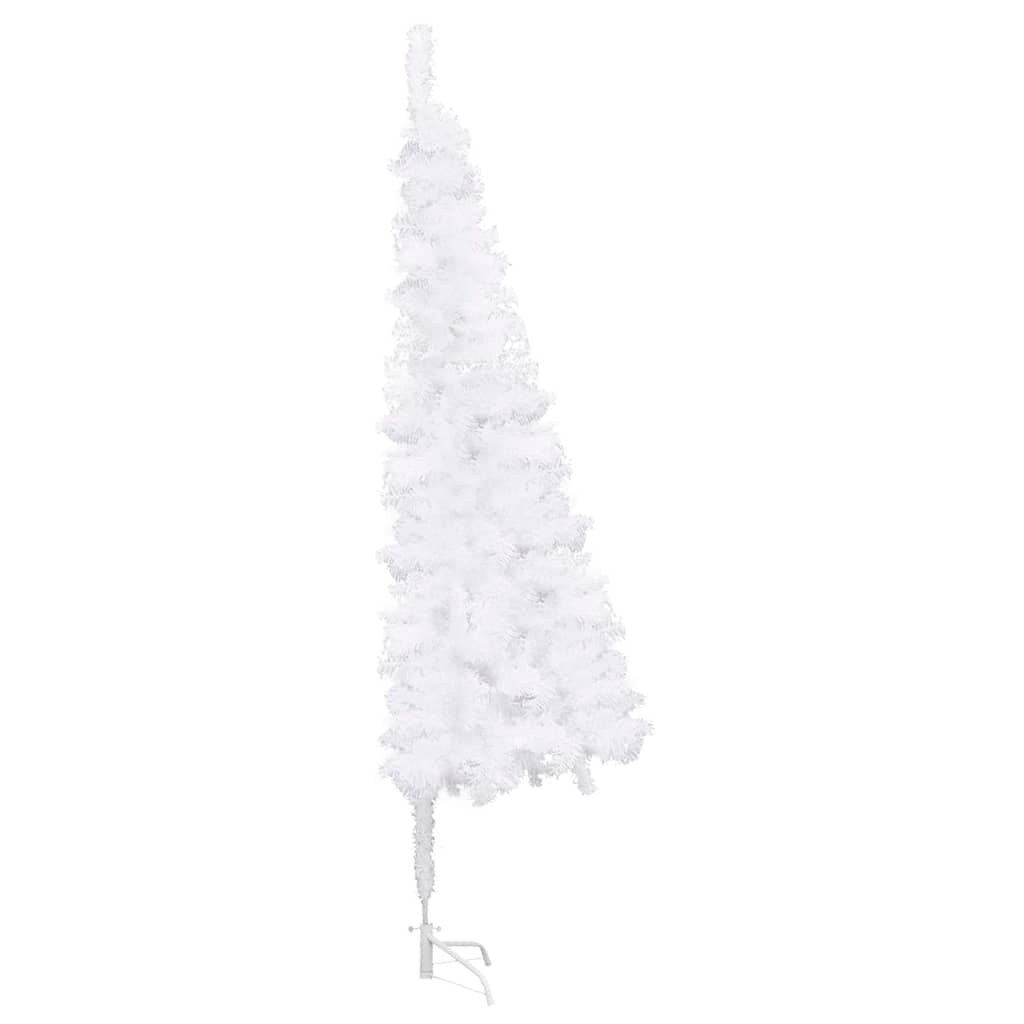 Corner Artificial Christmas Tree White 240 cm PVC