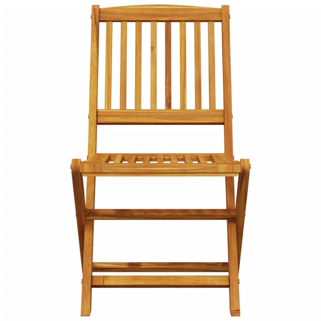 3 Piece Folding Bistro Set Solid Wood Acacia