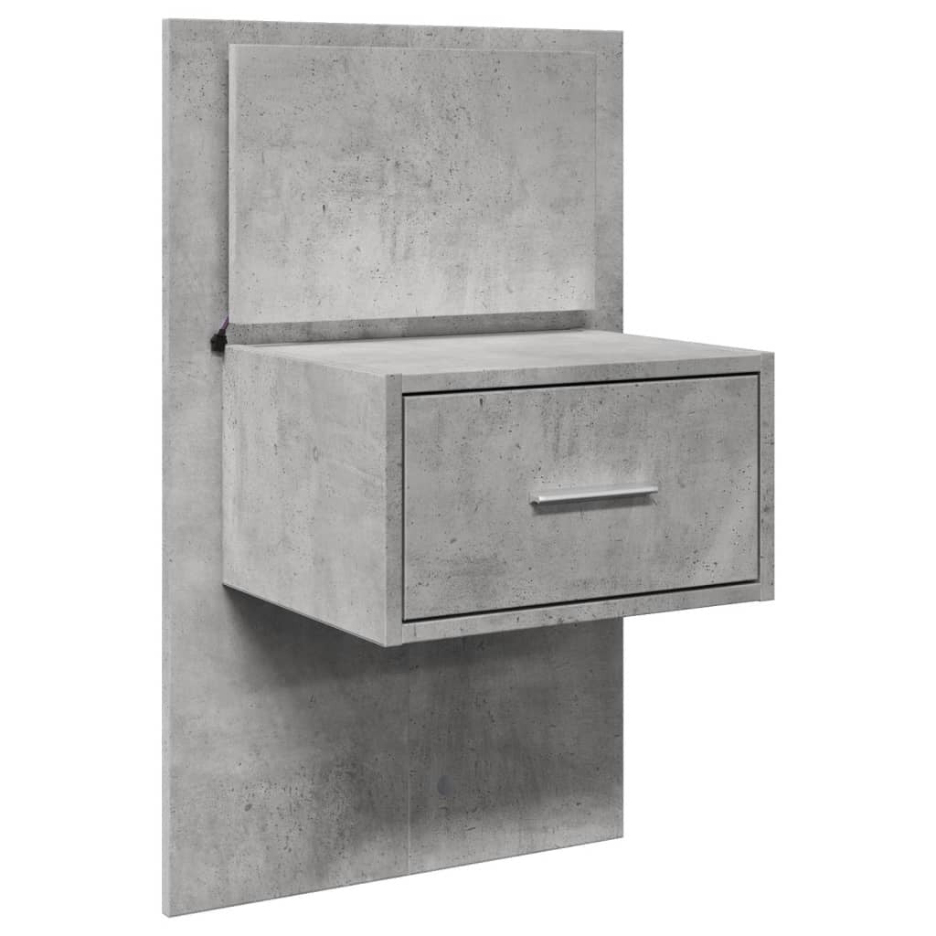 Bed Headboard with Cabinets Concrete Grey 160 cm Engineered Wood