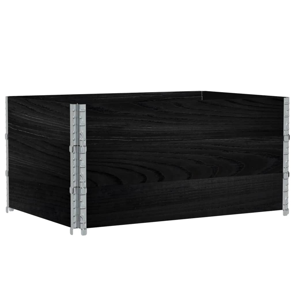 Garden Planter Black 120x80 cm Solid Wood Pine