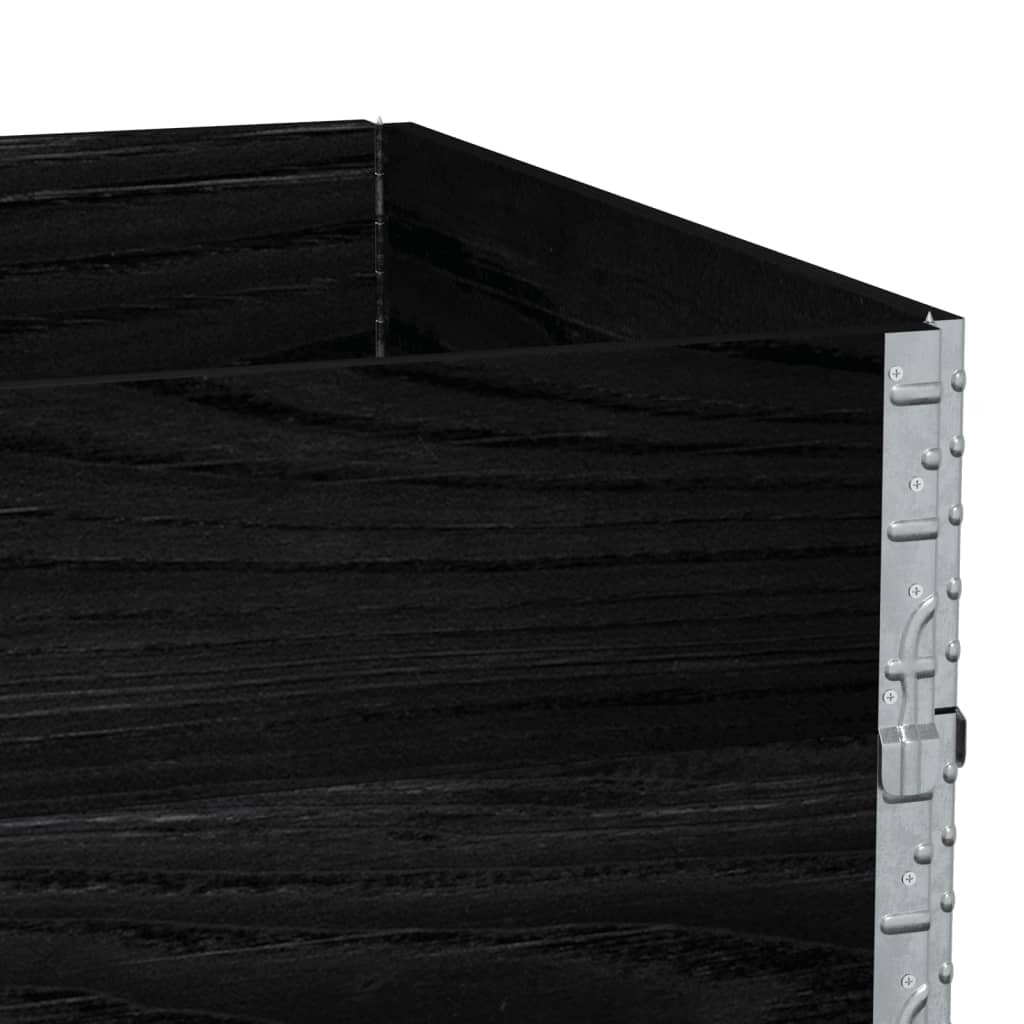 Garden Planter Black 120x80 cm Solid Wood Pine