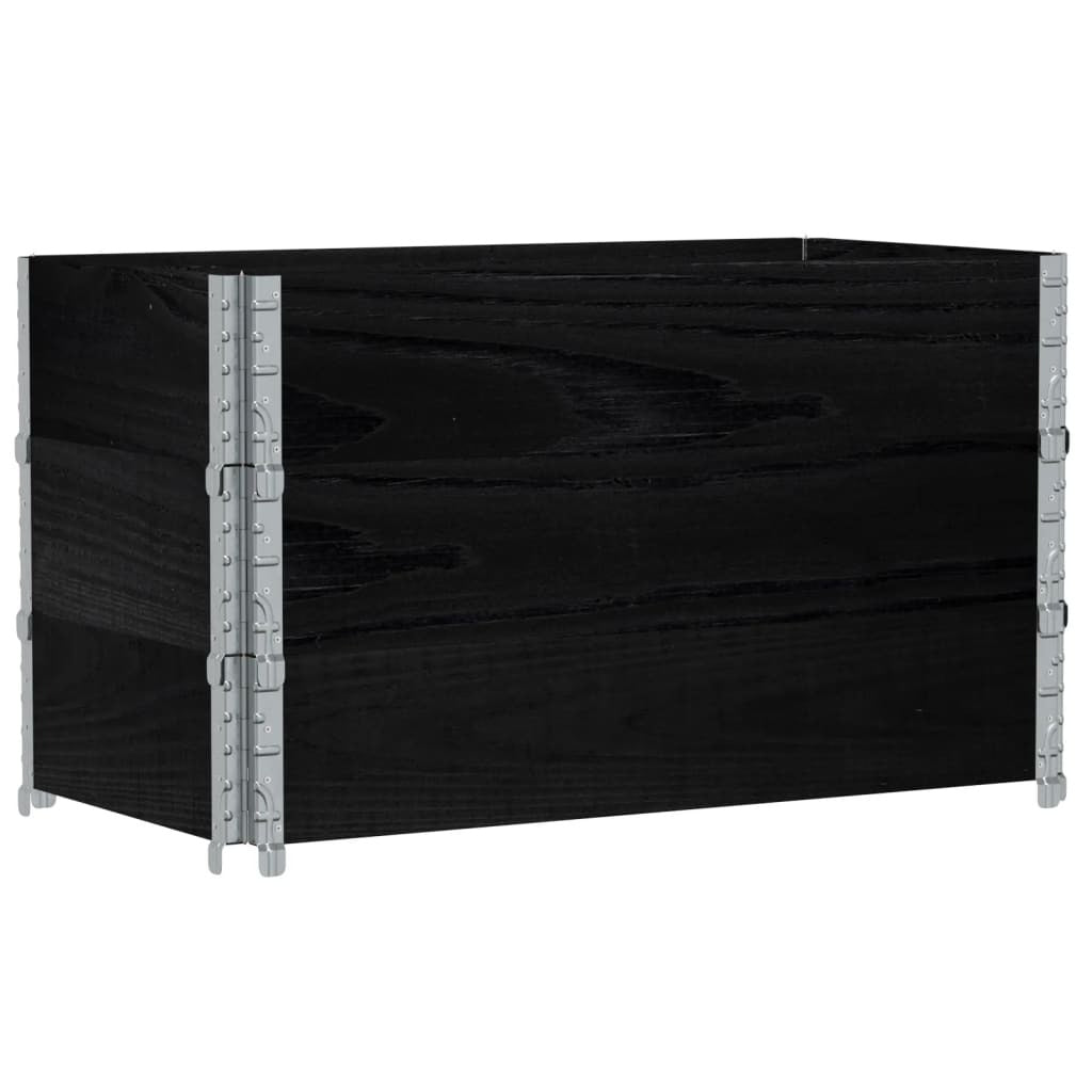 Garden Planter Black 100x50 cm Solid Wood Pine