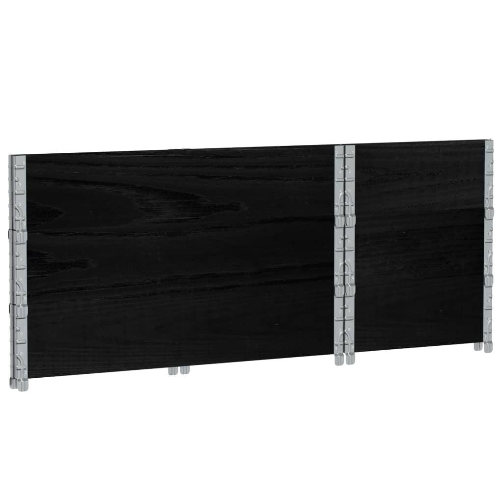 Garden Planter Black 100x50 cm Solid Wood Pine