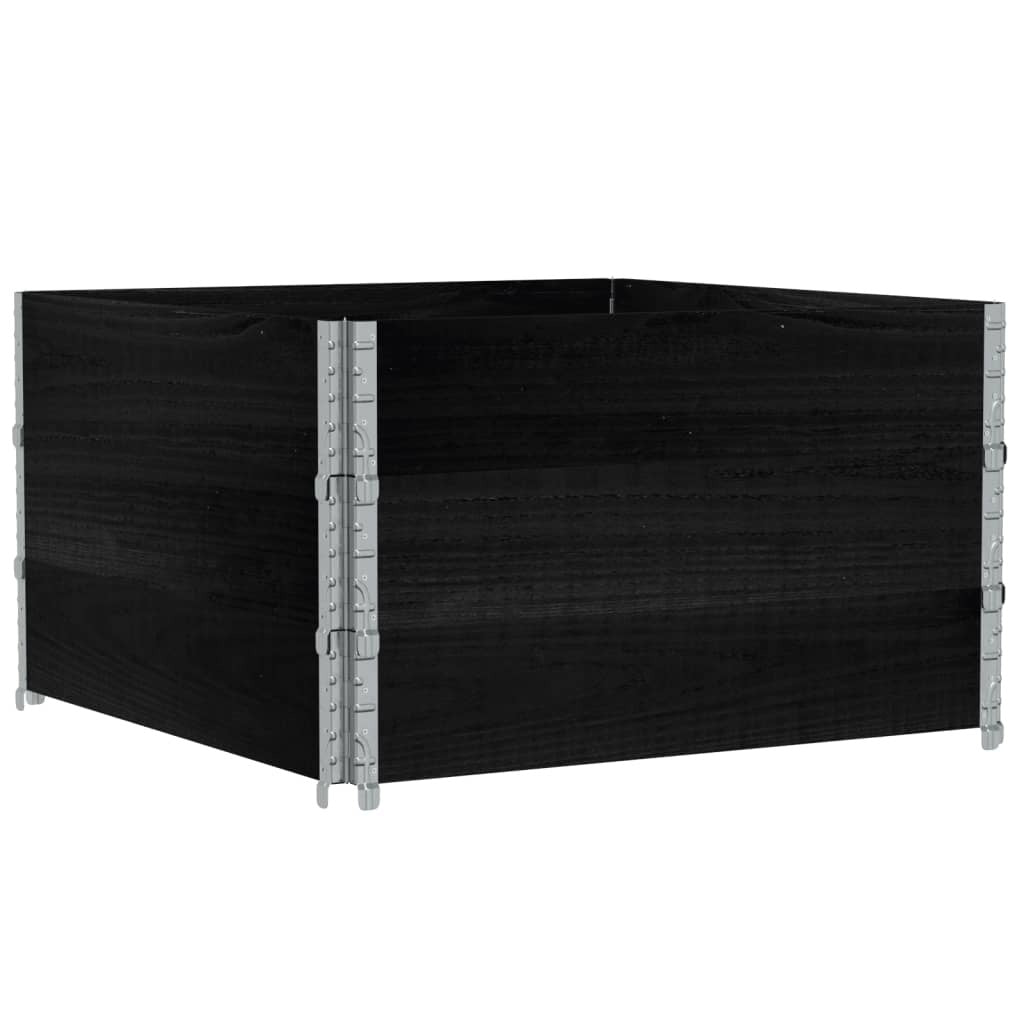 Garden Planter Black 100x100 cm Solid Wood Pine