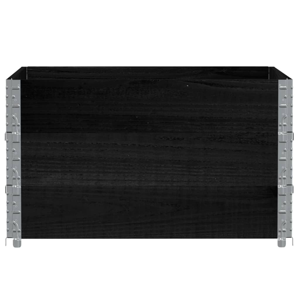 Garden Planter Black 100x100 cm Solid Wood Pine