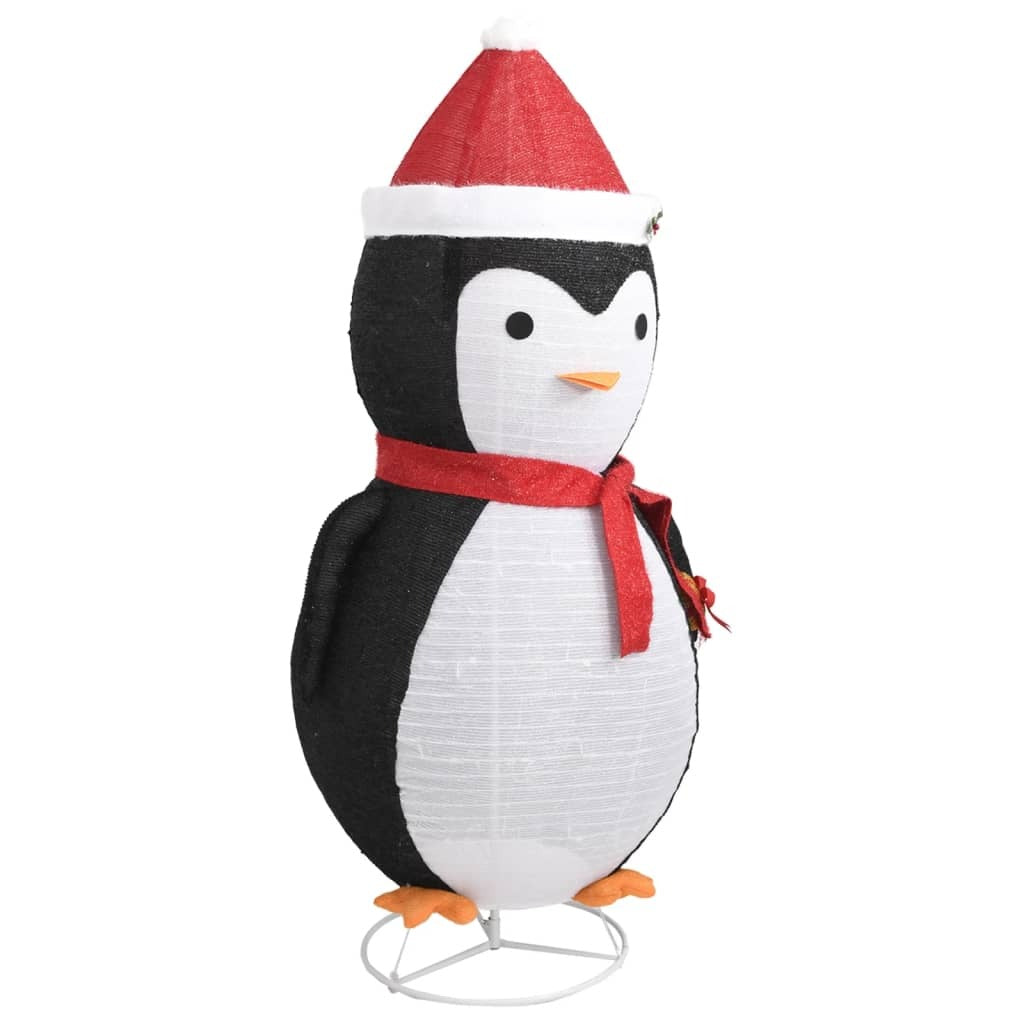 Decorative Christmas Snow Penguin Figure LED Luxury Fabric 180cm