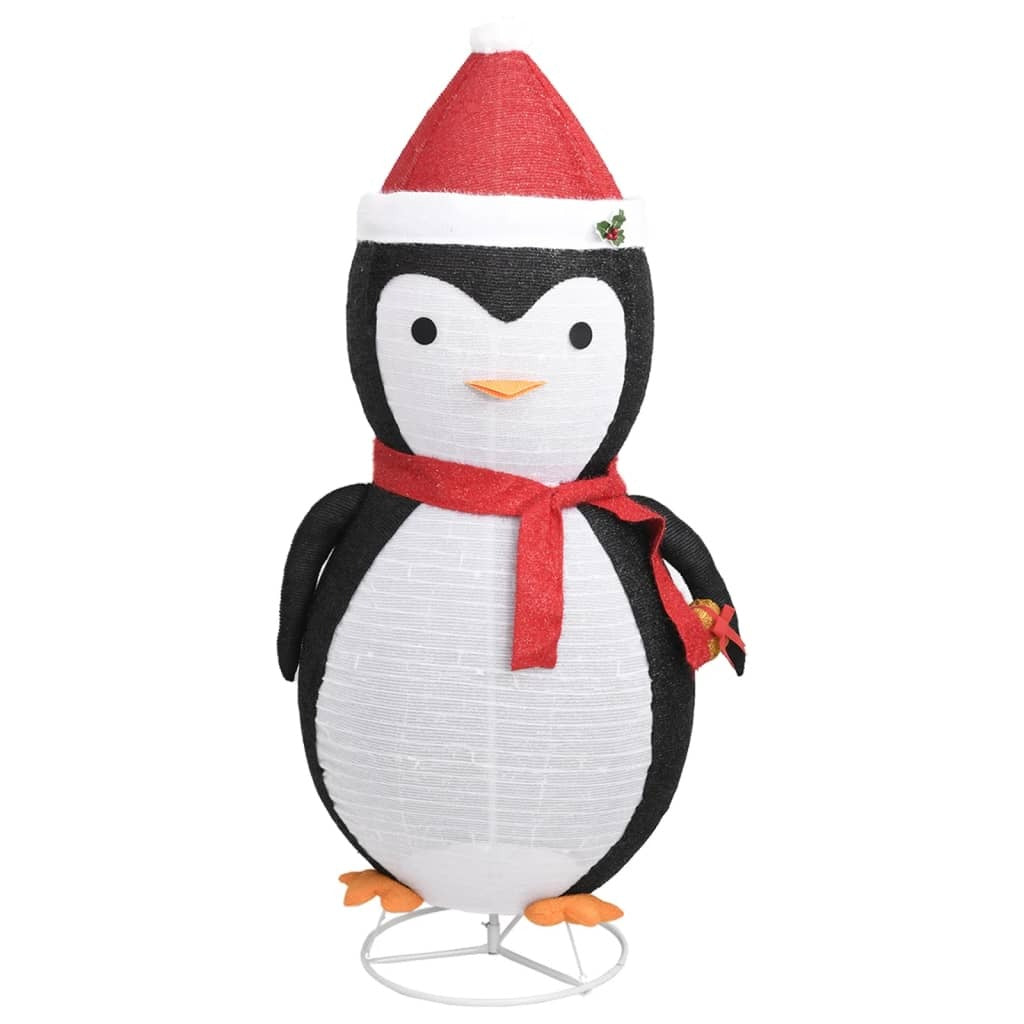 Decorative Christmas Snow Penguin Figure LED Luxury Fabric 180cm